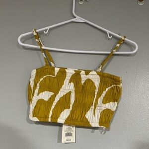 Yellow and White A New Day crop top